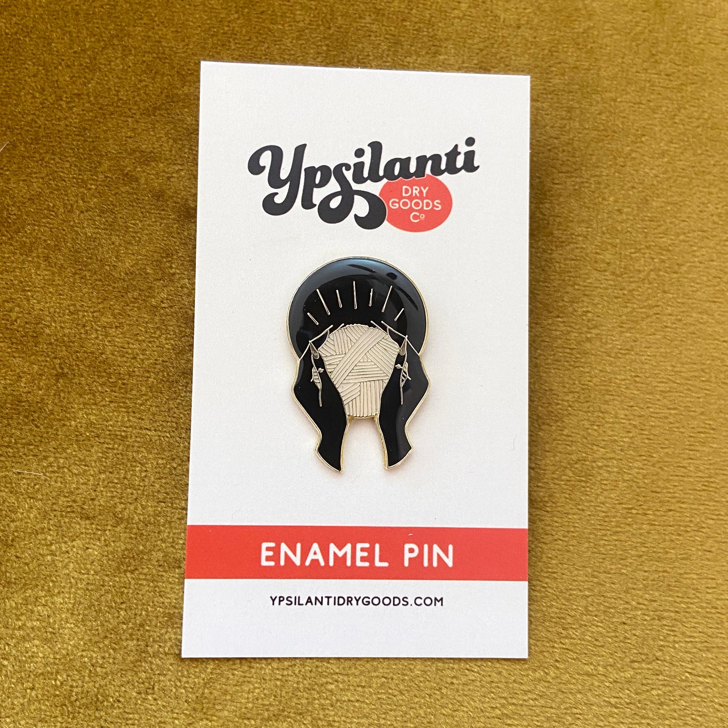 Yarnbearer Enamel Pin - Black