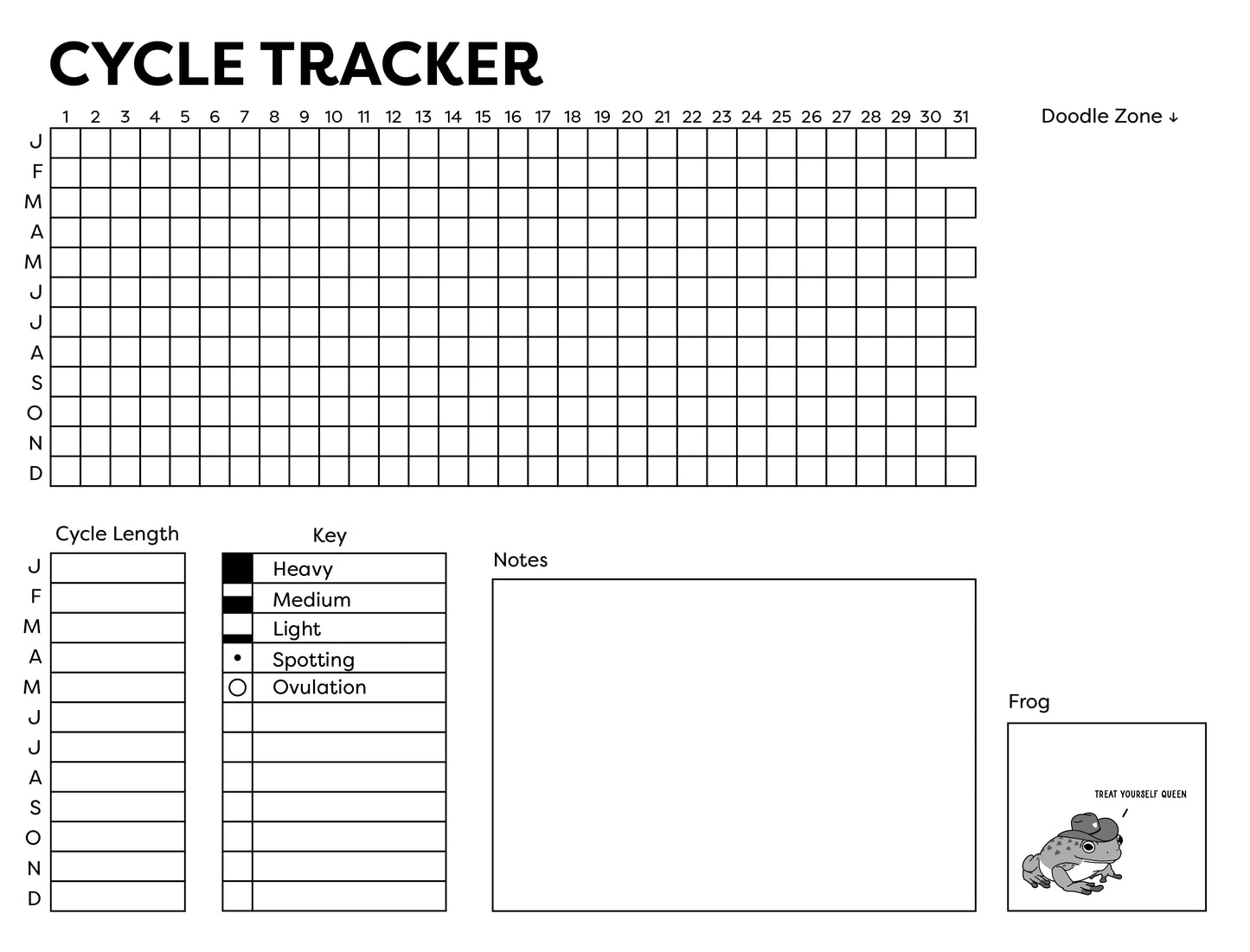 Period/Habit Tracker Printable