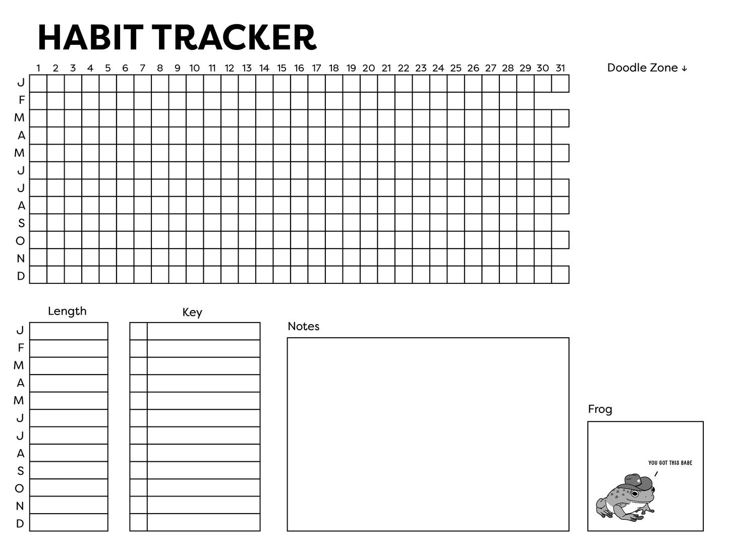 Period/Habit Tracker Printable